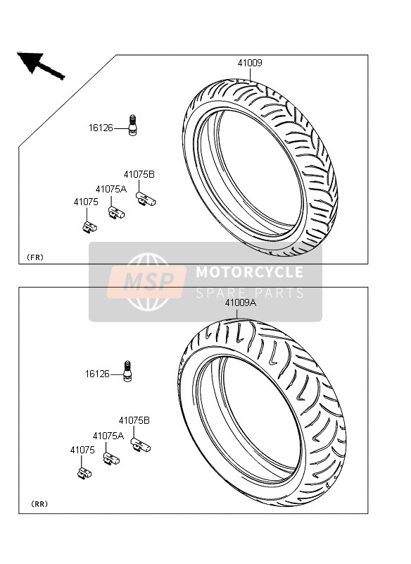 Kawasaki ER-6N 2010 Llantas para un 2010 Kawasaki ER-6N