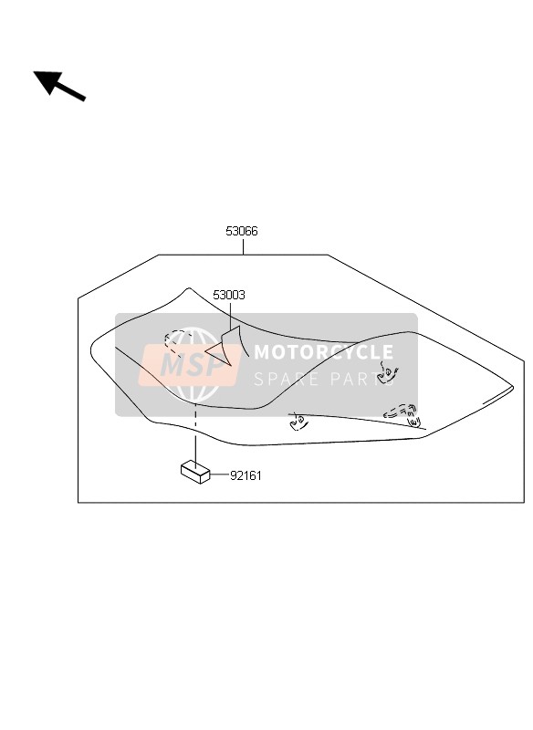 Kawasaki ER-6N ABS 2010 Seat for a 2010 Kawasaki ER-6N ABS