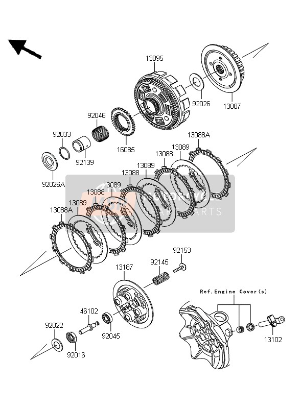 Kawasaki NINJA 250R 2010 KUPPLUNG für ein 2010 Kawasaki NINJA 250R