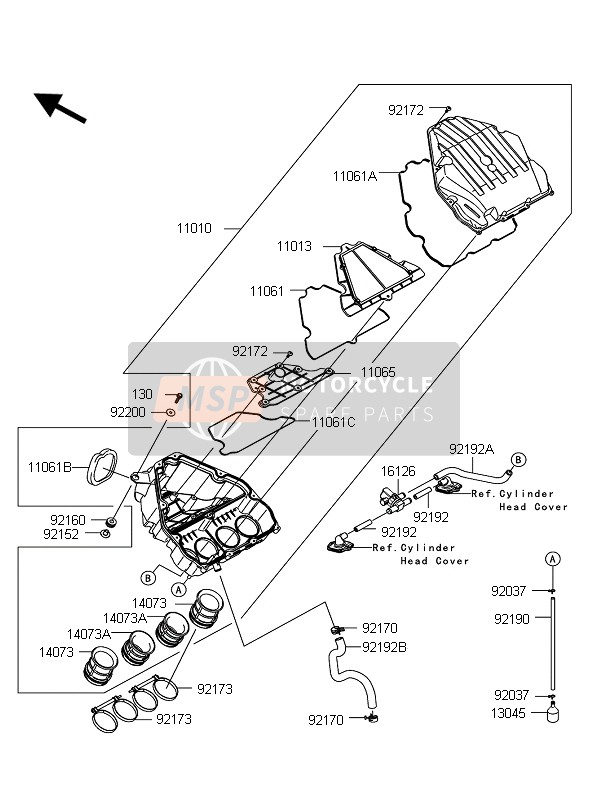 110130040, ELEMENT-AIRFILTER, Kawasaki, 0