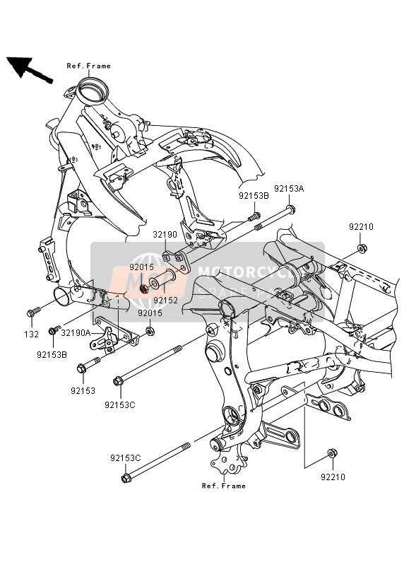 Kawasaki ER-6N 2006 Engine Mount for a 2006 Kawasaki ER-6N