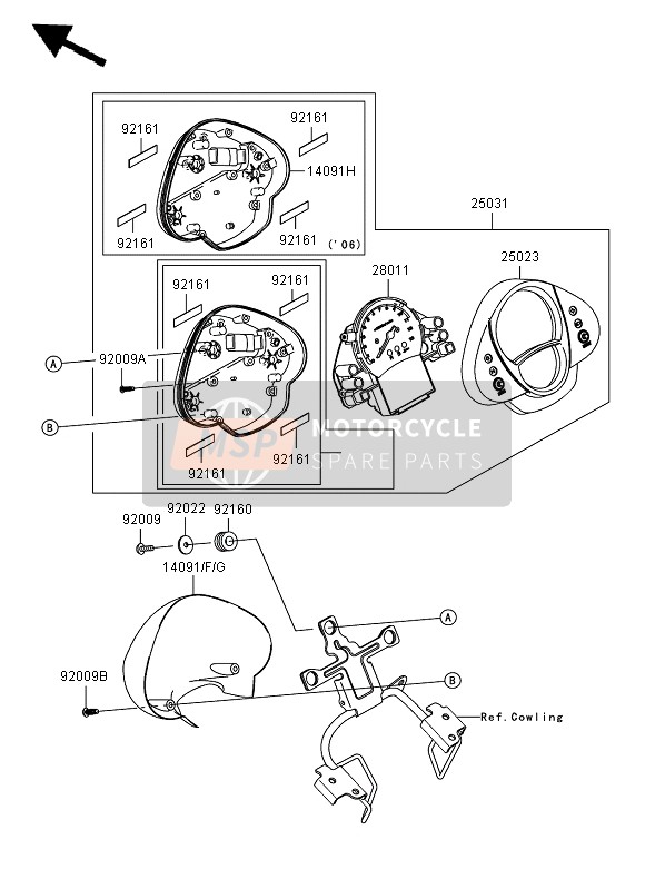 140910465474, Cover,Meter,G.Silver, Kawasaki, 0