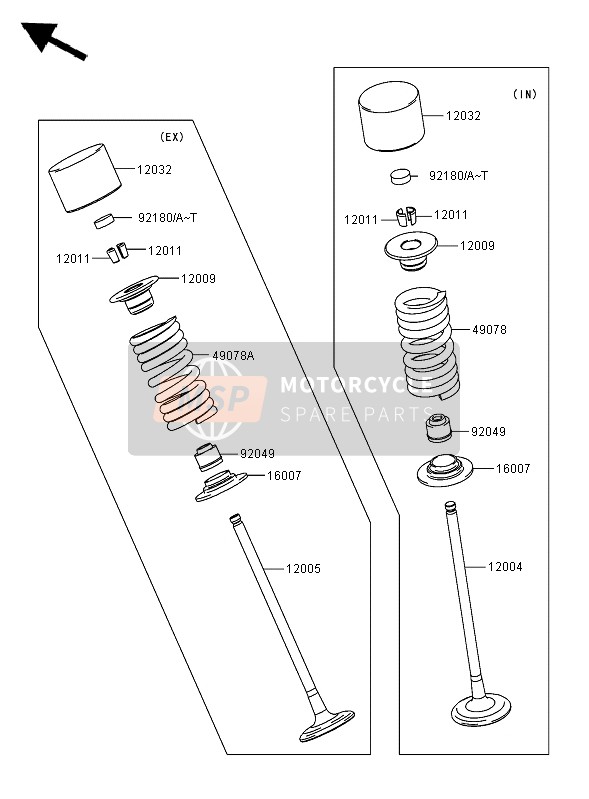 Kawasaki NINJA ZX-6R 2005 Valve for a 2005 Kawasaki NINJA ZX-6R