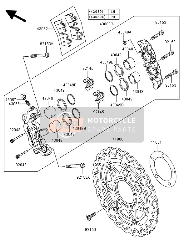 Kawasaki NINJA ZX-6R 2005 Front Brake for a 2005 Kawasaki NINJA ZX-6R