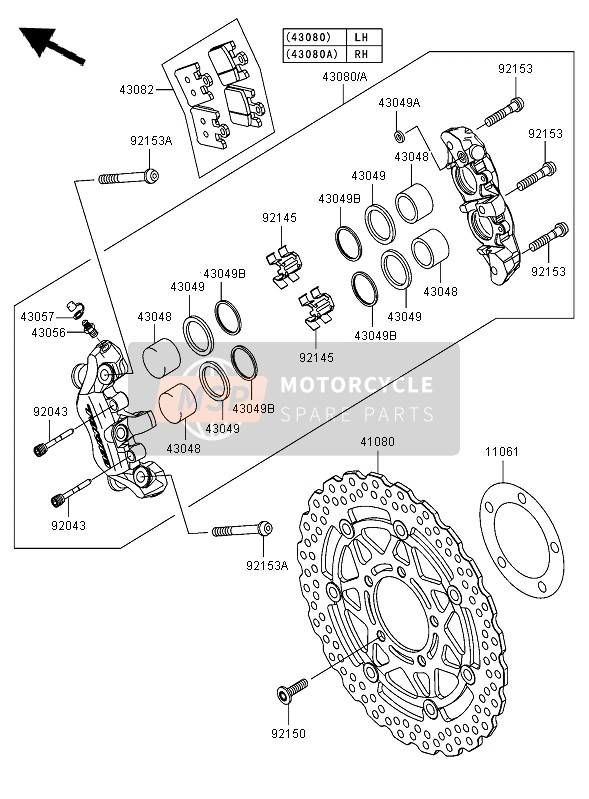 410800077488, Disc, Fr, Housing GOLD+DISC, Kawasaki, 0