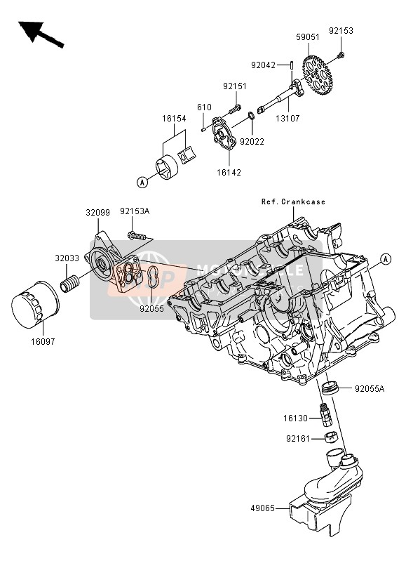 Kawasaki NINJA ZX-10R 2005 Oil Pump for a 2005 Kawasaki NINJA ZX-10R