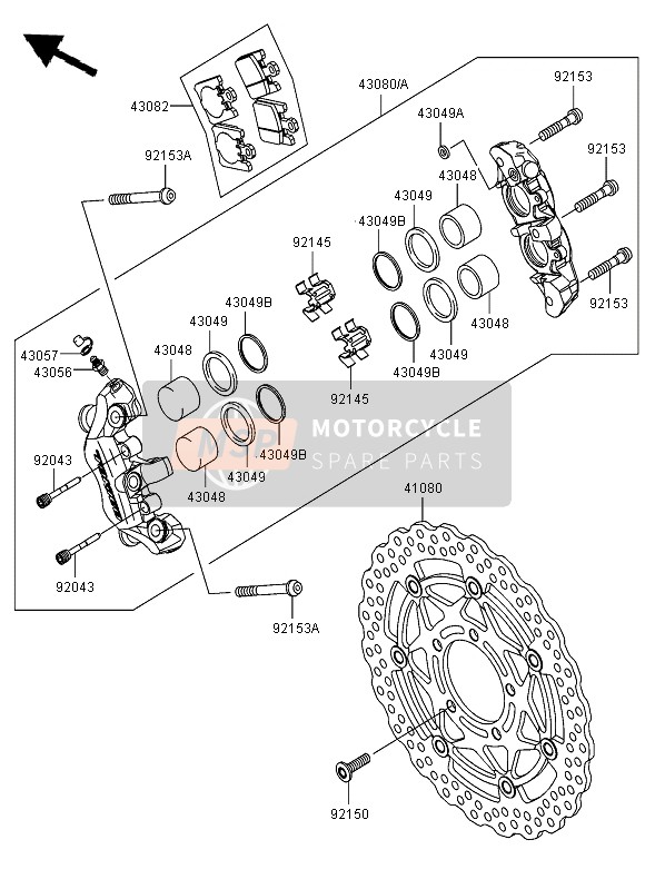 Kawasaki NINJA ZX-10R 2005 Front Brake for a 2005 Kawasaki NINJA ZX-10R