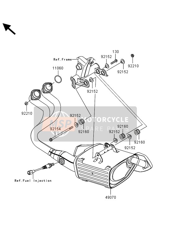 Kawasaki ER-6F ABS 2013 Muffler(S) for a 2013 Kawasaki ER-6F ABS