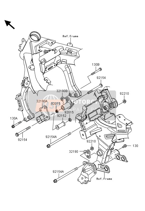 Kawasaki ER-6F ABS 2013 MOTORBOCK für ein 2013 Kawasaki ER-6F ABS