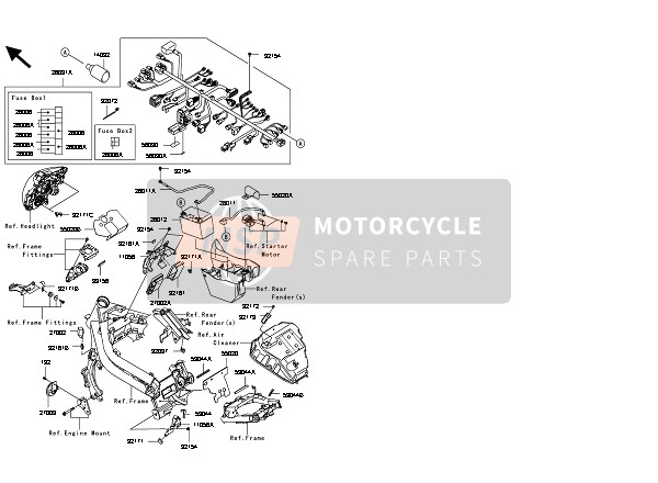 Kawasaki ER-6N 2013 Chassis Electrical Equipment for a 2013 Kawasaki ER-6N