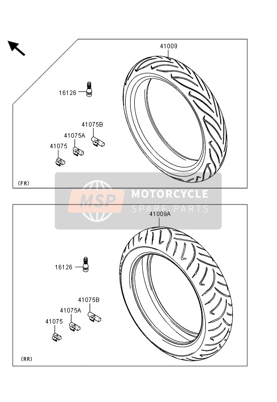 Kawasaki ER-6N ABS 2013 Llantas para un 2013 Kawasaki ER-6N ABS