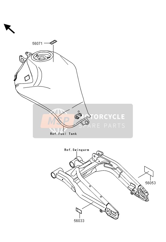 Kawasaki ER-6N ABS 2013 Etiquetas para un 2013 Kawasaki ER-6N ABS