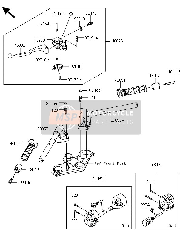 460920563, LEVER-GRIP, Clutch, Kawasaki, 2