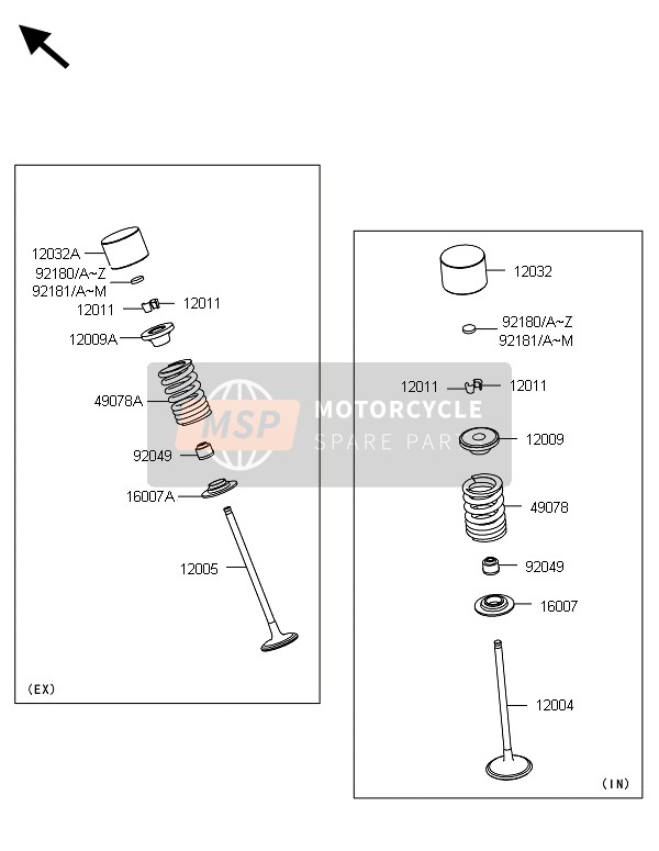 Kawasaki NINJA ZX-6R ABS 2013 Valves for a 2013 Kawasaki NINJA ZX-6R ABS