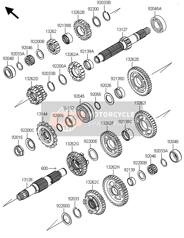 Kawasaki NINJA ZX-6R ABS 2013 Transmission for a 2013 Kawasaki NINJA ZX-6R ABS