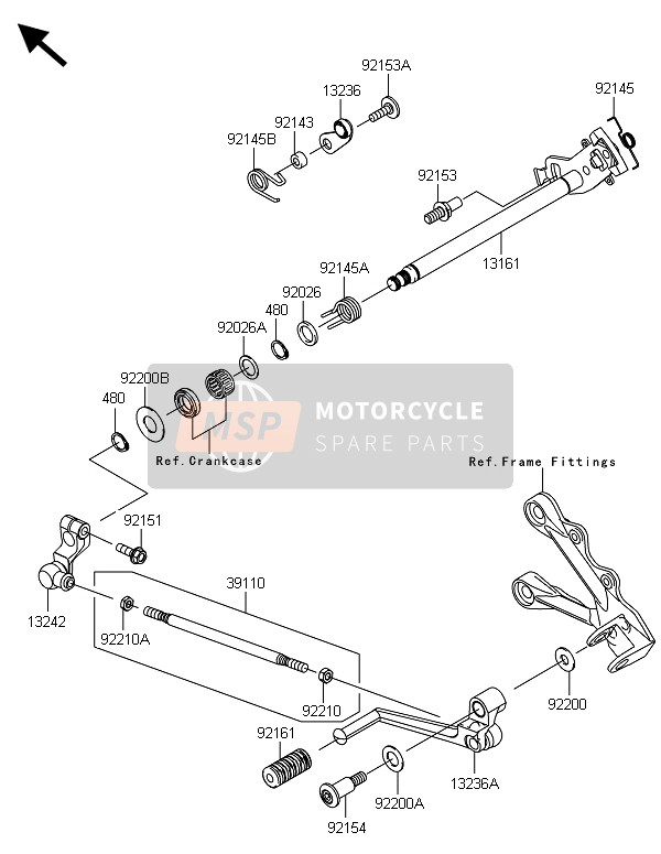 Kawasaki NINJA ZX-6R ABS 2013 SCHALTMECHANISMUS für ein 2013 Kawasaki NINJA ZX-6R ABS