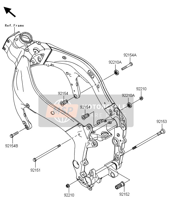 Kawasaki NINJA ZX-6R ABS 2013 Engine Mount for a 2013 Kawasaki NINJA ZX-6R ABS