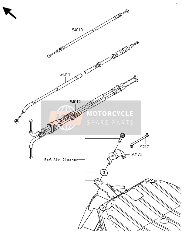 Kawasaki NINJA ZX-6R ABS 2013 Câbles pour un 2013 Kawasaki NINJA ZX-6R ABS