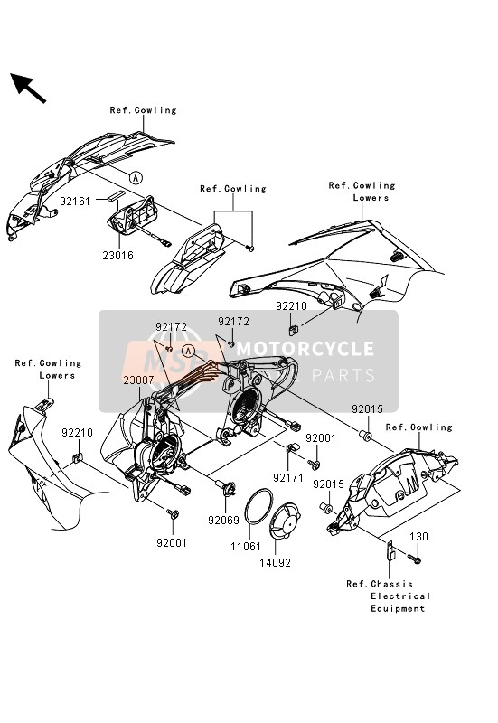 Kawasaki NINJA ZX-10R 2013 SCHEINWERFER für ein 2013 Kawasaki NINJA ZX-10R