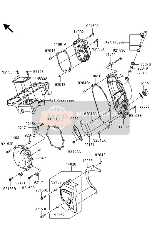 Kawasaki NINJA ZX-10R ABS 2013 Cubierta del motor(S) para un 2013 Kawasaki NINJA ZX-10R ABS