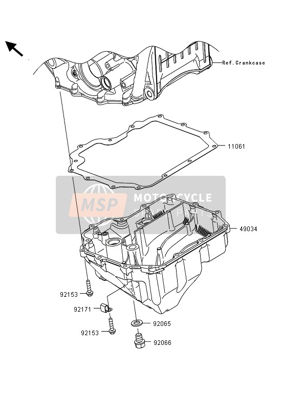 Kawasaki NINJA ZX-10R ABS 2013 Colector de aceite para un 2013 Kawasaki NINJA ZX-10R ABS