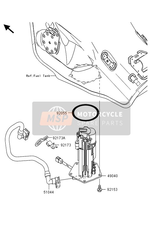 Kawasaki NINJA ZX-10R ABS 2013 KRAFTSTOFFPUMPE für ein 2013 Kawasaki NINJA ZX-10R ABS