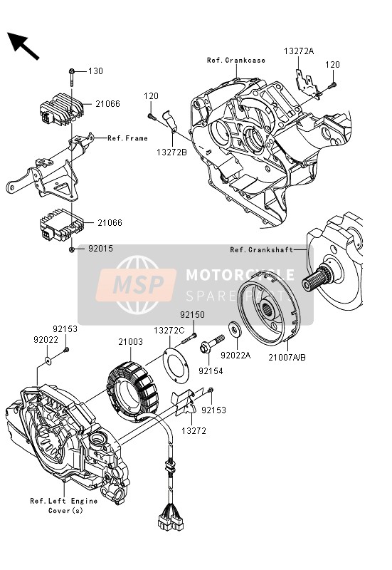 Kawasaki VN1700 CLASSIC ABS 2013 Generator for a 2013 Kawasaki VN1700 CLASSIC ABS