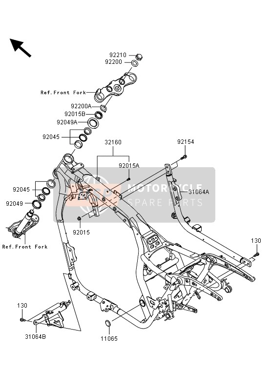 Kawasaki VN1700 CLASSIC ABS 2013 Frame for a 2013 Kawasaki VN1700 CLASSIC ABS