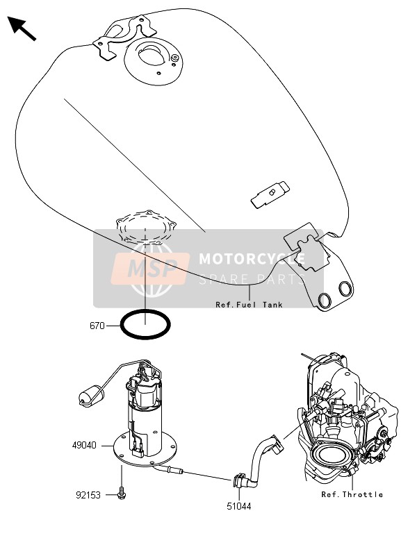 Kawasaki VN1700 VOYAGER ABS 2013 KRAFTSTOFFPUMPE für ein 2013 Kawasaki VN1700 VOYAGER ABS