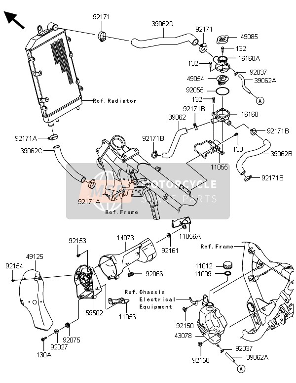 Kawasaki VN1700 VOYAGER ABS 2013 Refroidissement pour un 2013 Kawasaki VN1700 VOYAGER ABS