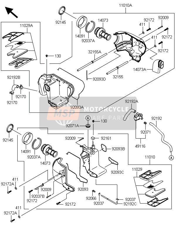 Kawasaki W800 2013 Air Cleaner for a 2013 Kawasaki W800