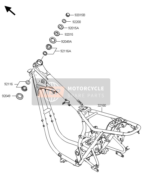 Kawasaki W800 2013 RAHMEN für ein 2013 Kawasaki W800