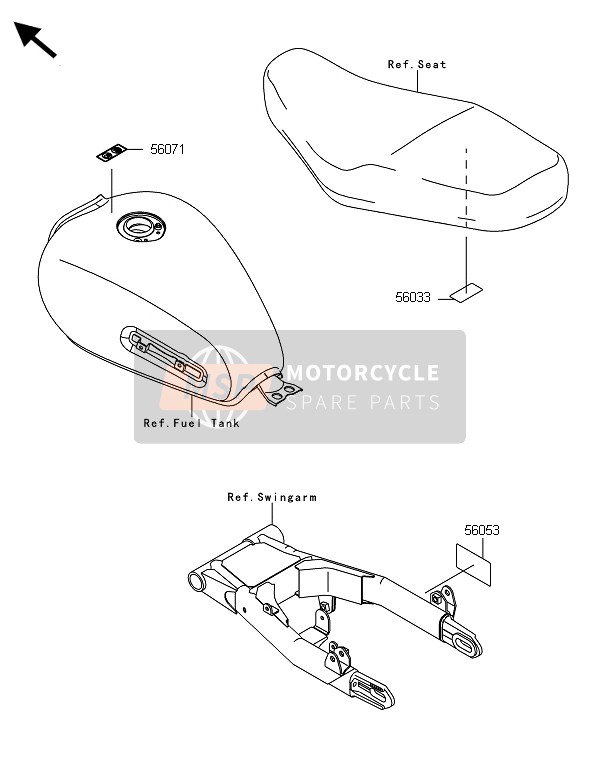 Kawasaki W800 2013 Étiquettes pour un 2013 Kawasaki W800