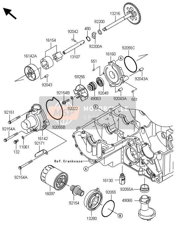 Kawasaki Z800 ABS-BDS 2013 ÖLPUMPE für ein 2013 Kawasaki Z800 ABS-BDS