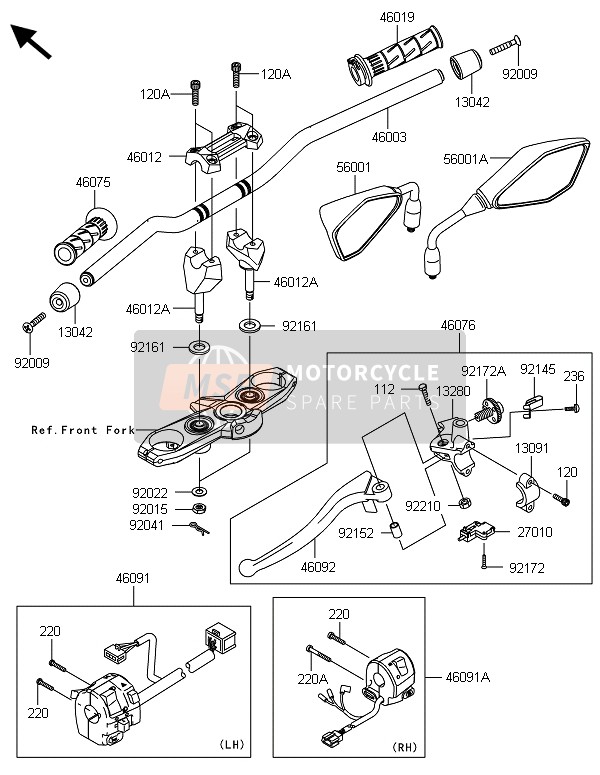 560010243, MIRROR-ASSY,Lh, Kawasaki, 0