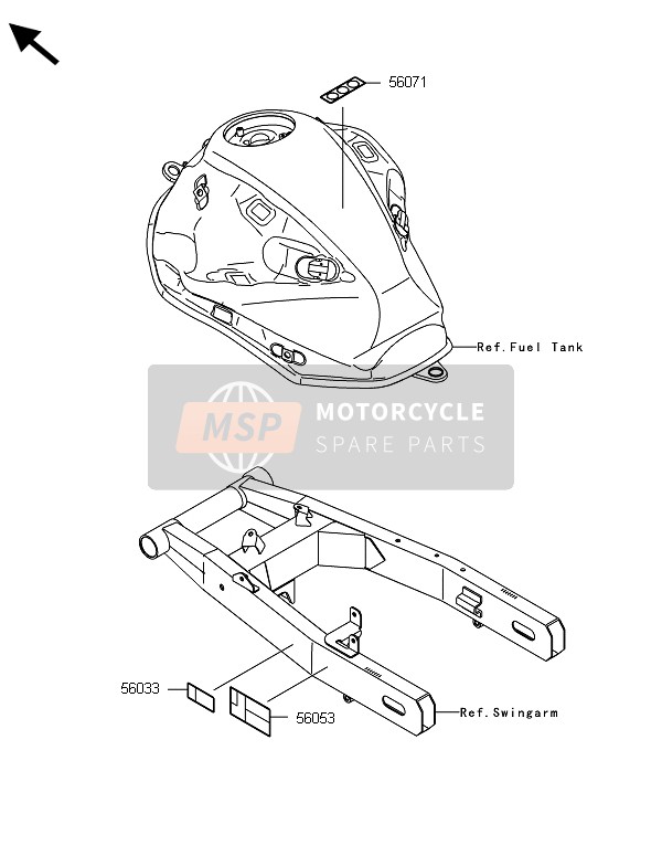 Kawasaki Z800 ABS-DDS 2013 Etiketten voor een 2013 Kawasaki Z800 ABS-DDS