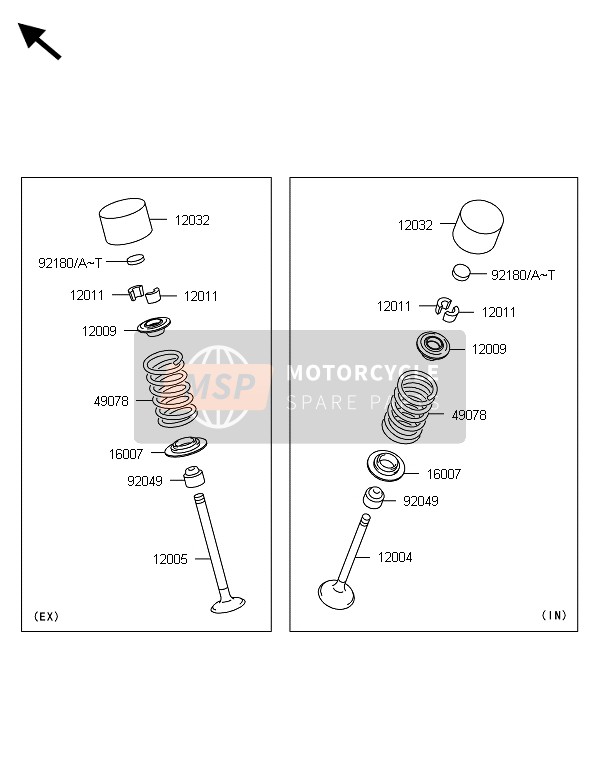 Kawasaki Z800-ADS 2013 Valves for a 2013 Kawasaki Z800-ADS