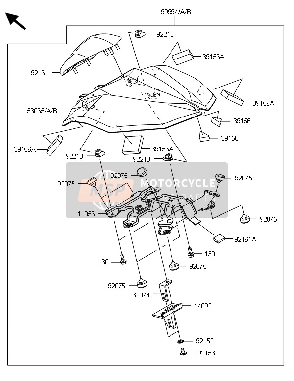 Kawasaki Z800-ADS 2013 Accessory (Single Seat Cover) for a 2013 Kawasaki Z800-ADS