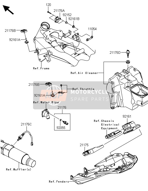 Kawasaki Z800-CDS 2013 Injection de carburant pour un 2013 Kawasaki Z800-CDS