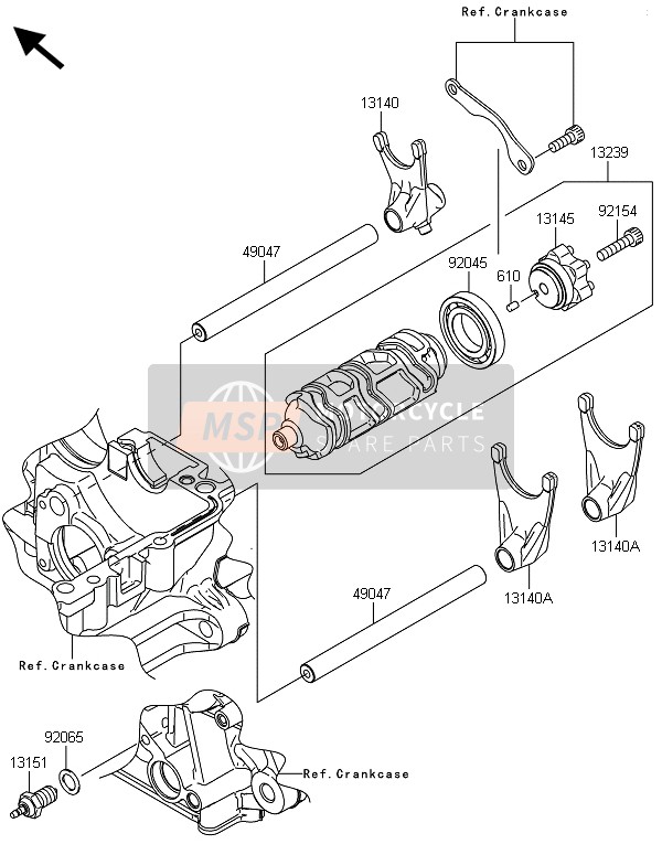 Tambour de changement de vitesse & Fourchette de changement de vitesse(S)