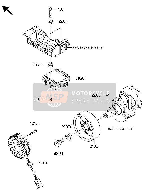 Kawasaki Z1000 ABS 2013 Generator voor een 2013 Kawasaki Z1000 ABS