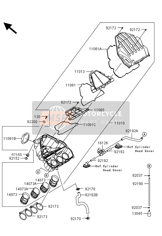 Kawasaki Z1000SX 2013 LUFTFILTER für ein 2013 Kawasaki Z1000SX