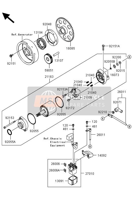 Kawasaki Z1000SX 2013 Starter Motor for a 2013 Kawasaki Z1000SX