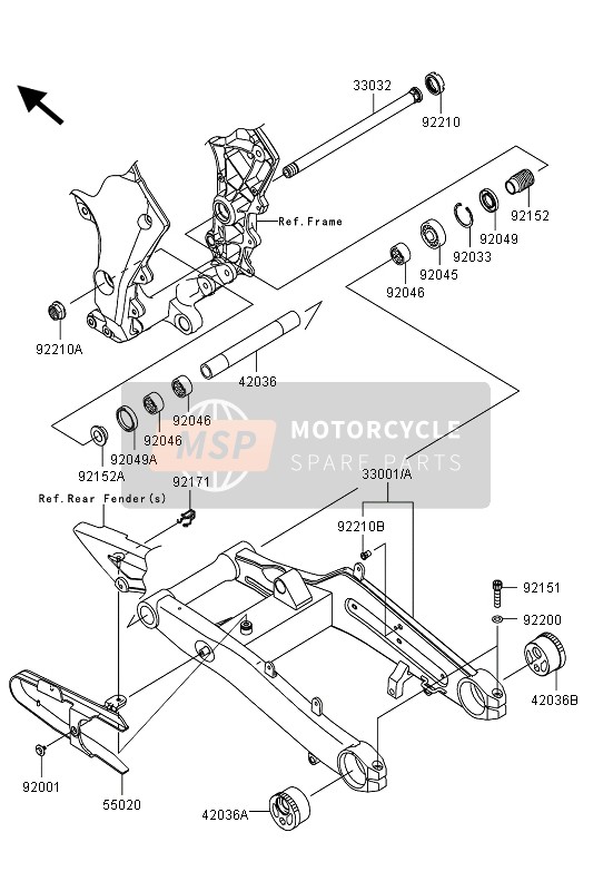 Kawasaki Z1000SX ABS 2013 SCHWINGE für ein 2013 Kawasaki Z1000SX ABS