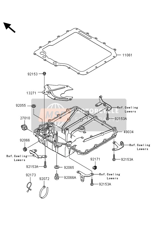 Kawasaki ZZR1400 ABS 2013 Carter d'huile pour un 2013 Kawasaki ZZR1400 ABS