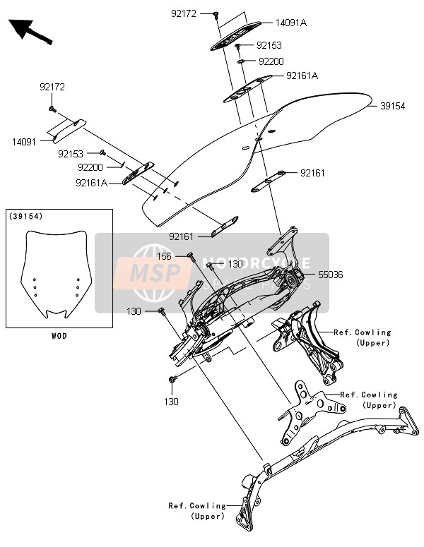 Kawasaki 1400GTR ABS 2014 WINDSCHILD für ein 2014 Kawasaki 1400GTR ABS