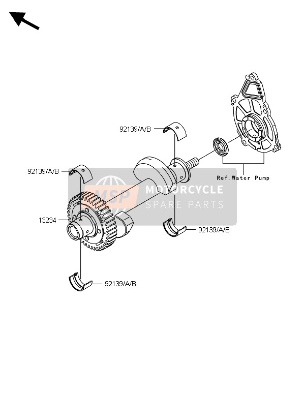 Kawasaki ER-6F 2014 Balancer voor een 2014 Kawasaki ER-6F