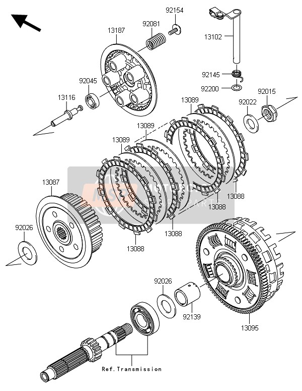 Kawasaki ER-6F 2014 Clutch for a 2014 Kawasaki ER-6F