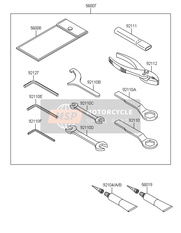 Kawasaki ER-6N 2014 Herramientas para propietarios para un 2014 Kawasaki ER-6N