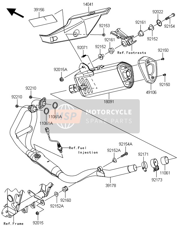 Kawasaki NINJA 300 2014 Muffler(S) for a 2014 Kawasaki NINJA 300